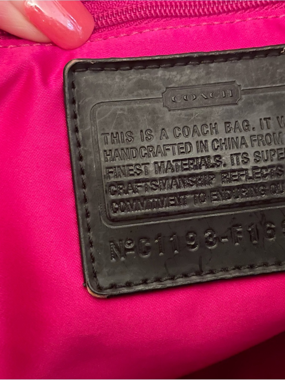 Coach Floral Foldover / Cross-body in White, Black, Red & Hot Pink - Picture 10 of 16